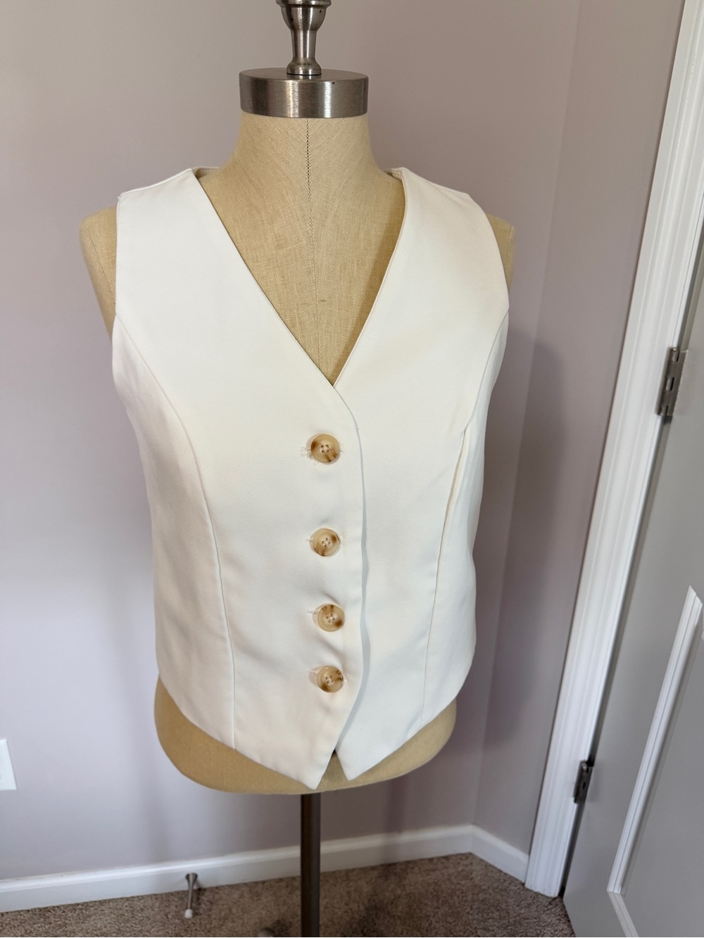 SHEIN White Lined Sleeveless Vest Top